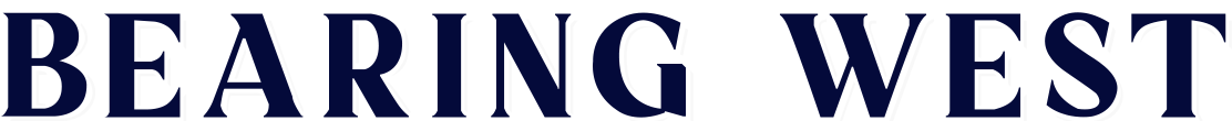 BEARING West Text Logo Blue Bearing West Logo Text Blue